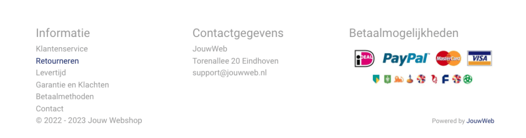 JouwWeb Footer