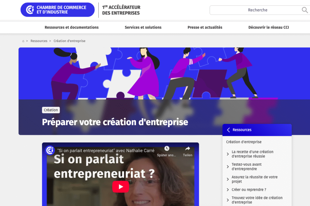 Inscription à la CCI